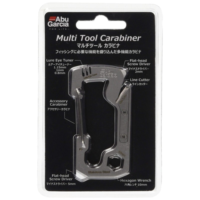 AbuGarcia Multi-Tool Carabiner, Silver