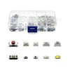 QWORK® Pack of 250 Micro Switches, 10 Values, Tactile Pressure