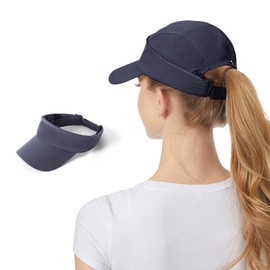AYPOW Baseball Cap Women's Multifunctional Quick Drying Baseball Cap Sun Visor Cap Lightweight Foldable Sun Protection Summer Hat Adjustable Sun Hat Outdoor Tennis Golf Sports Running Cap Unisex, navy