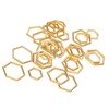 Hexagonal Knitting Stitch Markers Plating Process Fade Resistant Zinc Alloy