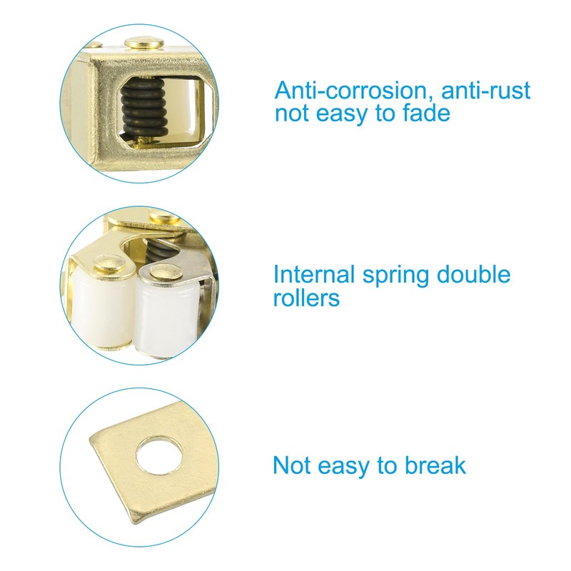 PATIKIL Cabinet Latches Double Roller Latches Set of 4 Stainless