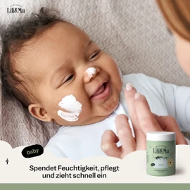 Lili&Mu Baby Moisturising Cream for Face and Body 100 ml Face Cream with Shea Butter Marigold Blossom Extract Cream Sensitive Dry Baby Skin Natural Cosmetics Care Lotion Children
