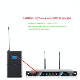innopow Bodypack Mic with Lapel & Headset Mics for WM400 CH1 541.90MHz