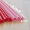 The best MOON 100pcs Heart Shaped Pink Straws Disposable Drinking