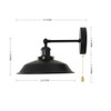 Bagkcopp Industrial Black Wall Sconces Light with Pull Chain Switch,Wall