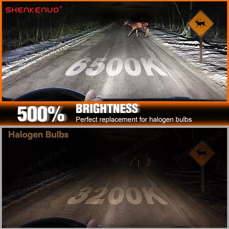 SHENKENUO For Ford F150 1992-1996 - 2X 9007 Front LED