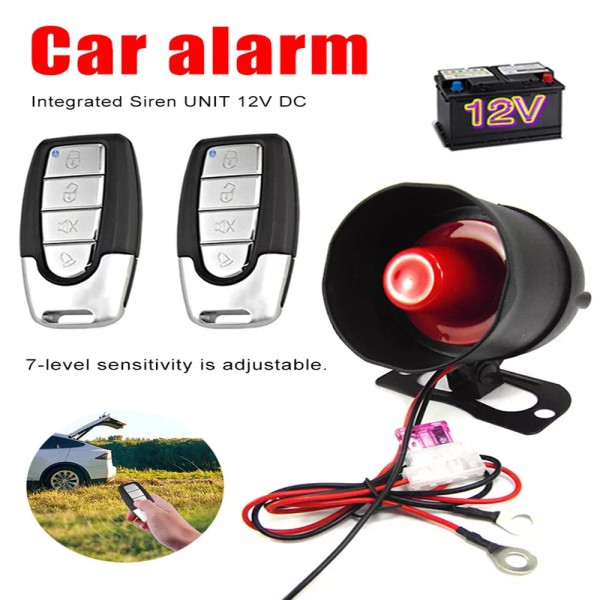 Unbranded 12V Car Security System Horn Siren Alarm + 2