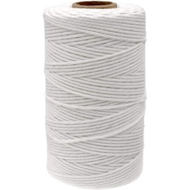 Jute Twine String Hemp Rope - 328 Feet 2mm 3ply Natural Burlap Cord Rolls for DIY Crafts, Decoration, Bundling, Packing, Gifts, Artworks, Gardening Applications (1 / Pack)