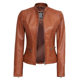 Decrum Leather Moto Jacket Women - Leather Jackets For Women | [1300174] N-185, L