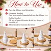 Santa Claus Ceramic Oil Diffuser Passive Wooden Tray Christmas
