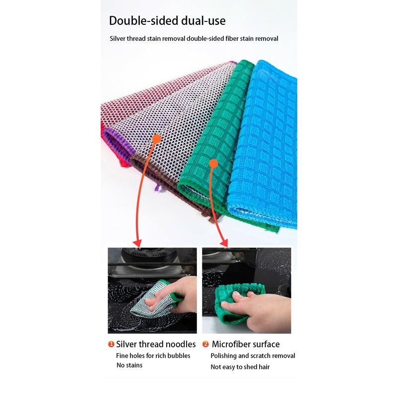 Generic Wire Dish Washing Rags, Multi-Purpose Wire Dish Cloth, Scratch