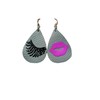 Lips and Lashes earrings (White)