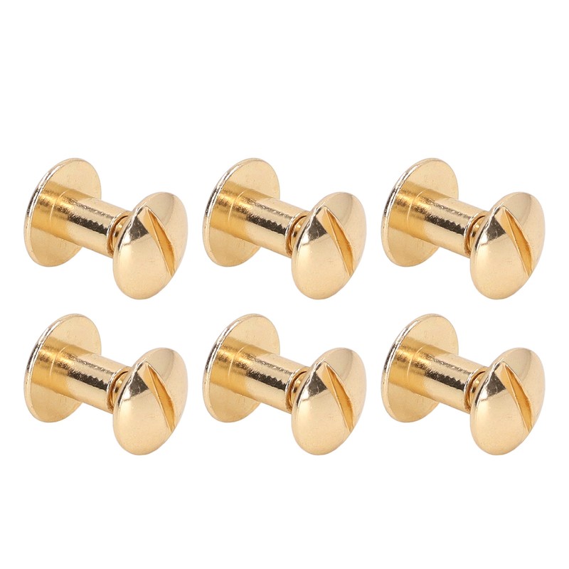200 Sets Book Binding Screw Uniform Coating Curved Surfaces Brass