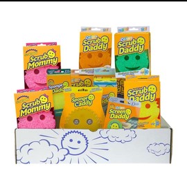 Scrub Daddy All Star Sponge Kit with 10x Eraser Daddy and 2 Screen Daddy - Cleaner