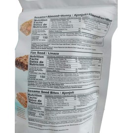 Dulzura Borincana - Healthy Snack Variety Pack Bars | Mix of Sesame, Almond, Honey & Flax Seed 16.75 oz Each Bag (2 Pack) | Vegan, Non GMO, Gluten Free | Plus Sticker by Artist Jose Hoffman