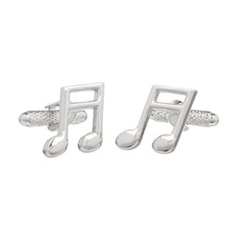 Semi Quaver Music Note Shirt Cufflinks In Onyx Art Cufflink Box