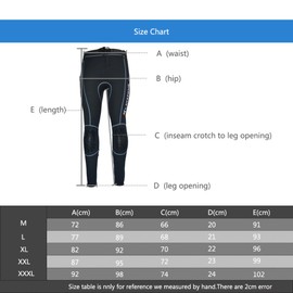 LayaTone Wetsuit Pants Women Men 3mm Neoprene Suits Surfing Canoeing Scuba Diving Pants Wet Suits Adults Men Diving Suit Pants (3XL)