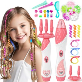 Automatic Hair Braiding Machine – DIY Hair Salon Toys for Girls with Braider, Beads, Wig & Accessories - Kids Hair Styling Tool Toy Set, Christmas Birthday Toys Gifts for Girls Age 5 6 7 8-12