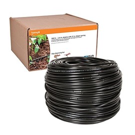 DIG SH512, ¼” 500’ MICROLINE™ Dripline, 12” Dual Outlet Emitter Spacing, UV-Resistant Tubing for Efficient Irrigation | Ideal for Raised Beds | Flexible, Durable, Easy Installation (Brown)