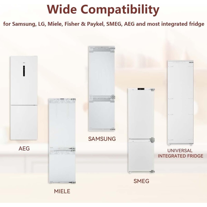 4-PACK Integrated Fridge Door Brackets,SHUOMAO Integrated Freezer Fridge Door Mounting