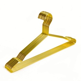 Better to U 17 Inch Gold Metal Hanger Adult Clothes 50 Pack, 4.0mm Heavy Duty Shirt Blouse Hanger for Coat Suit Bridal Boutique, Space Saving Slim Wire Hanger for Camisole Trousers Wedding Dress