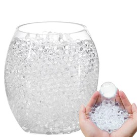 Ruayia Water Beads [50,000 Pieces] Colourful Beads, Decorative, Non-Toxic, Organic, Colourful, Gel Beads for Flowers and Plants, Gel Balls Degradable - Transparent