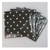 Servilletas de papel desechables con lunares, azules, verdes y negros,