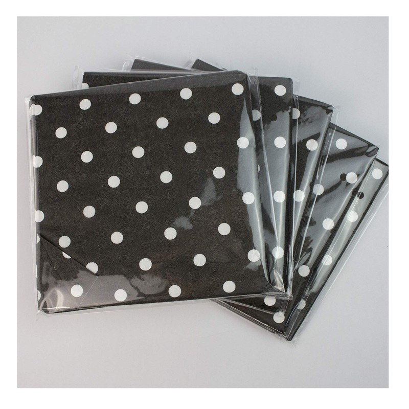 Servilletas de papel desechables con lunares, azules, verdes y negros,