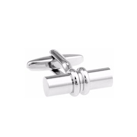 Charles William Elegant Silver Round Barrel Cufflinks Shirt Cuff Link Style Fashion Shop
