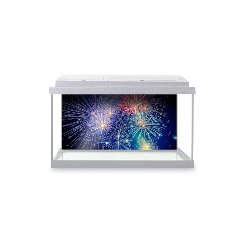 Aquarium Fish Tank Background 90x45 cm - Awesome Fireworks Display