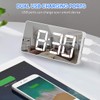 Digital Alarm Clock Large Mirrored LED Clock Snooze Function Dimming