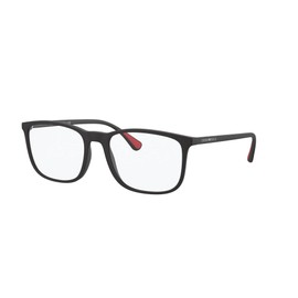 Emporio Armani Men's EA3177 Square Sunglasses, Matte Black/Demo Lens, 55 mm