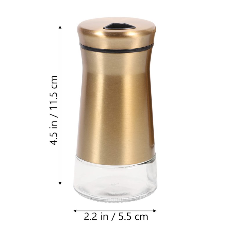 Ciieeo 2Pcs Seasoning Shaker Visible Condiment Bottles for Salt Pepper
