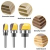 MNA 3Pcs Bowl and Tray Template Router Bit Set, Dish