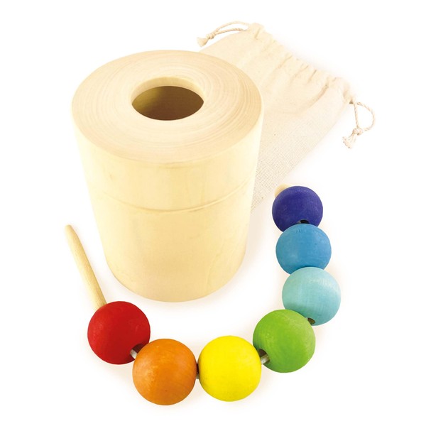 Ulanik Threading Game Beads and Pot, Montessori Toy from 3