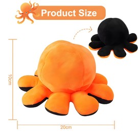 SKIPTHYBER Octopus Plüschtier Spielzeug, Oktopus Plüsch, Octopus Kuscheltier, Doppelseitiges Reversible Oktopus Geburtstag Dekorationen Stofftier Geschenk für Kinder Mädchen Jungen Freunde