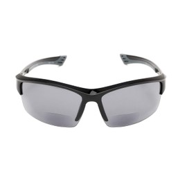 Readers. com: The Roster Gafas de sol de lectura bifocales para hombres y mujeres - Negro brillante con humo, 2.00