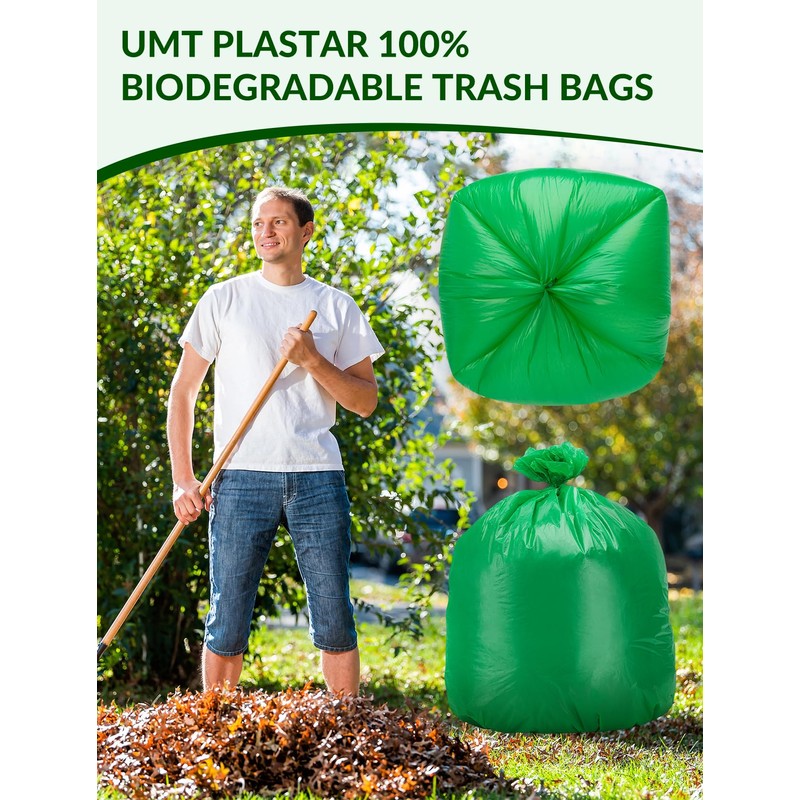UMT Plastar 200 Count 100% Biodegradable & Compostable Trash Bags