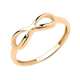 Old English Jewellers 9ct Yellow Gold Infinity Crossover Ring size J K L M N O P Q R S T (M)
