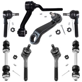 Detroit Axle - Front Suspension Kit for Ford LTD Lincoln Continental Mark VI Town Car Mercury Colony Park Grand Marquis, 2 Pitman Arm & Idler Arm 2 Sway Bars 4 Outer Inner Tie Rods Replacement