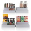 Minky 2 Tier Shelf Organisers - 4 Pack Cupboard Organiser,