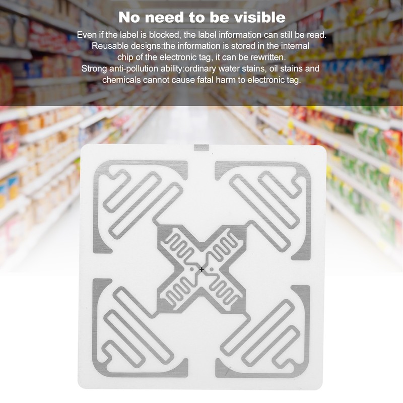 100pcs UHF RFID Labels 860‑960MHz Electronic Indentification Tag for Warehouse