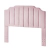 24KF Pink Teddy Fabric Tufted for Queen Upholstered Headboard, Modern