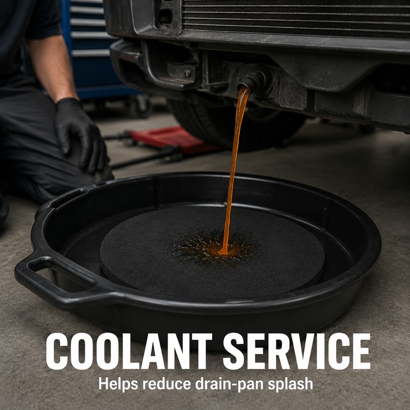 15-Inch Polyester Oil Drain Splash Pad for Automotive Oil Changes