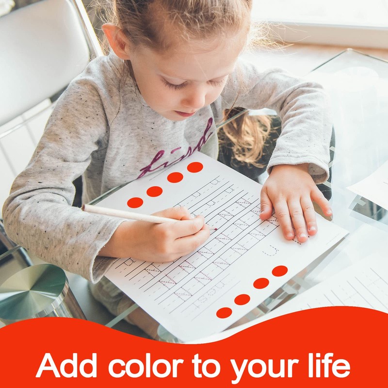 1400 PCS Red Dot Stickers Round Coding Labels Circle Dots