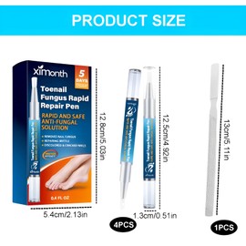 Pack of 4 Nail Care Pen, Nail Oil Pen, Nail Care Pen, with Nail File, Contains Natural Ingredients such as Aloe Vera, Angelica Dahurica, Cypress and Red Bud Blossom Nail Care Pen