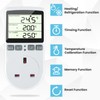 Doright Digital Temperature Controller,LCD Screen Heating Cooling Temperature Switch,Thermostat UK