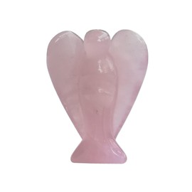 Sunshcat Natural Rose Quartz Healing Crystal Prayer Guardian Angel Statue,2 Inchs Carving Pocket Palm Crystals and Healing Stones Figurines Decoration