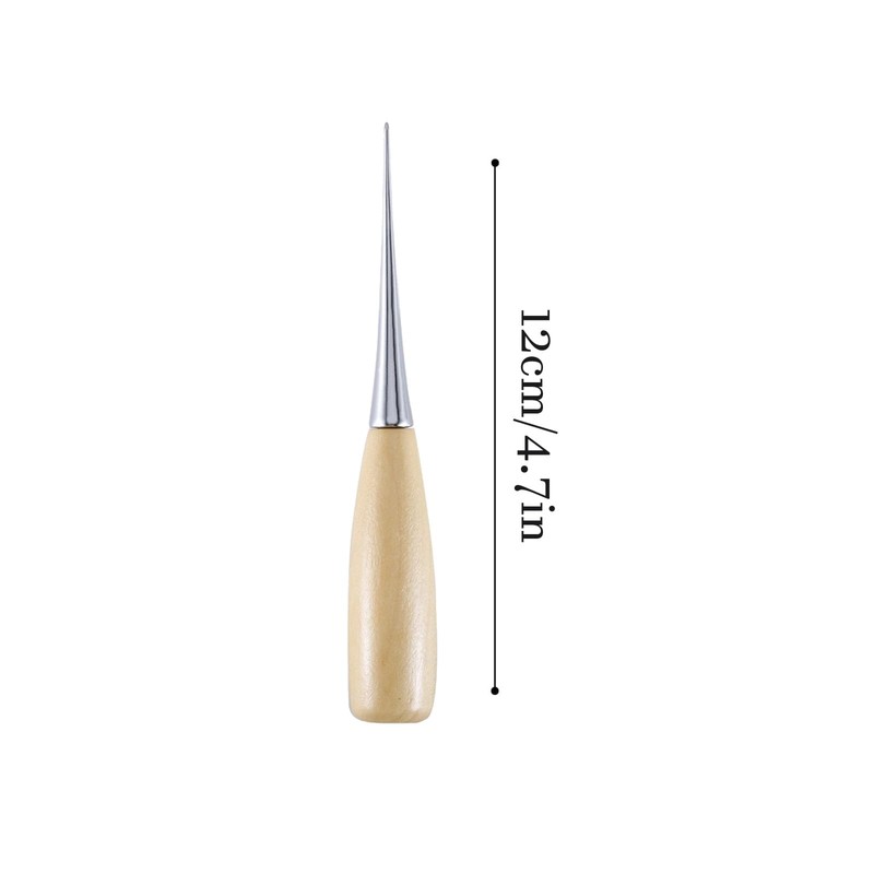 ieron Handmade Awl with Wooden Handle Sewing Awl for Leather