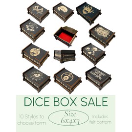 Dice Box - BLACK - Dragons Eye 6x4x3